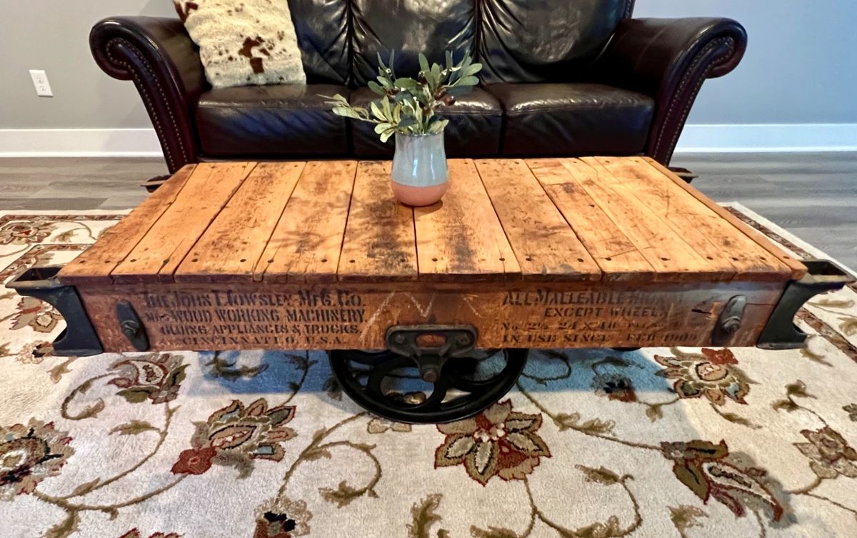 Authentic Railcart table