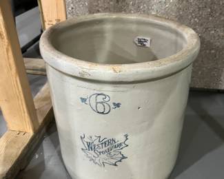 6 Gallon Western Stoneware Crock