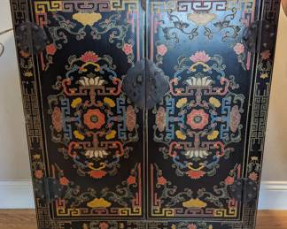Asian lacquered cabinet