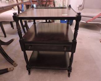 English tiered table with drawer