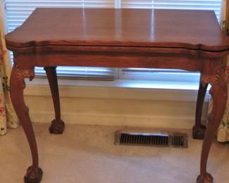 Oak inlaid game table