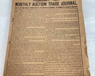 BIHY706 February 1907 Monthly Auction Trade Journal February 1907 Edition of the Charles Broadway Rouss monthly auction trade journal.
