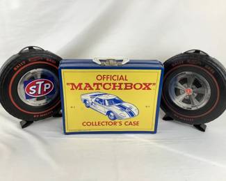 BIHY828 Matchbook Cars And Hot Wheels Cases Set of two Hot Wheels rally cases, and Matchbox Collectors case.
