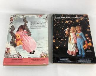 BIHY827 Vintage Sears Christmas Catalogs Pair of vintage Sears catalogs. Includes Wish Book for the 1973 Christmas season and 1976 Christmas Season
