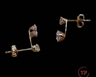 14K GOLD and Absolute Diamond Earrings