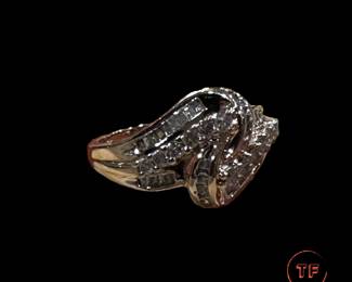 10K GOLD and Diamond Cocktail Ring