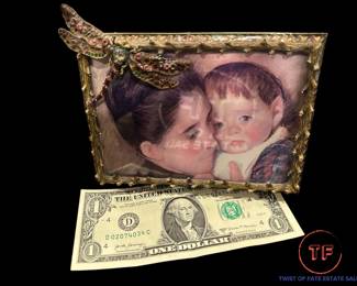 JAY STRONGWATER Cassandara Dragonfly Picture Frame with SWAROVSKI Crystals - NEW IN DUST BAG