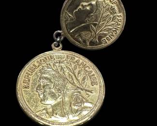 Vintage MIRIAM HASKELL French Coin Clip on Earrings