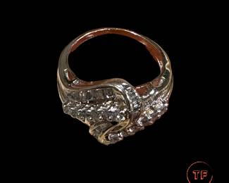 10K GOLD and Diamond Cocktail Ring