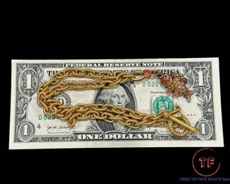 JAY STRONGWATER Link Necklace with Fish Charm