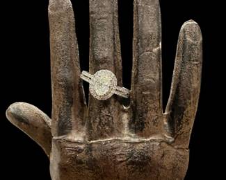 14K White GOLD Engagement Diamond Ring - 2 Total Carats