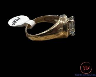 14K GOLD Aquamarine Ring