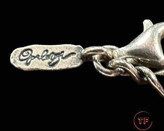 OPULENZA Stationed Sterling SILVER Necklace with Cubic Zirconia 