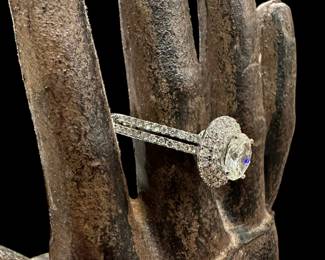 14K White GOLD Engagement Diamond Ring - 2 Total Carats