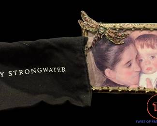 JAY STRONGWATER Cassandara Dragonfly Picture Frame with SWAROVSKI Crystals - NEW IN DUST BAG