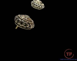 18K Gold and Sterling SILVER Diamond Earrings by ANDREA CANDELA