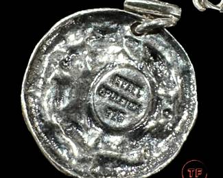 OPULENZA Sterling SILVER Necklace with Rose Pendant with Pearl