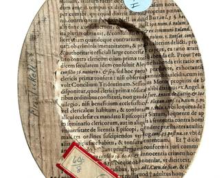 SET - Victorian MINIATURE Hand Painted Portrait on IVORY of Young Women in Ivory and Brass Frames with Tortoise Shell Inlay