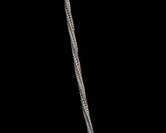 18K GOLD and Sterling SILVER Egyptian Cartouche on Sterling SILVER Necklace