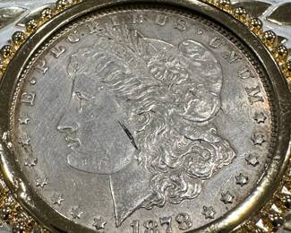 1878 S MORGAN Silver Dollar Belt Buckle