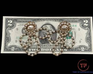 MIRIAM HASKELL Faux Pearl Earring Set