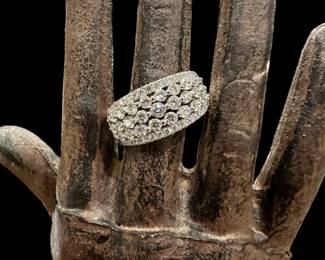 14K White GOLD Cocktail Ring - 2.22 Total Carats