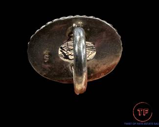 Sterling SILVER Ring with LARGE Rutilated Quartz Stone