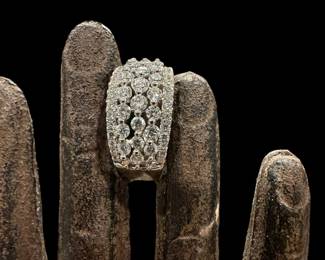 14K White GOLD Cocktail Ring - 2.22 Total Carats