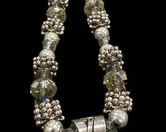 Sterling SILVER, Quartz, and Rutile Necklace