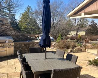 wicker style patio set 