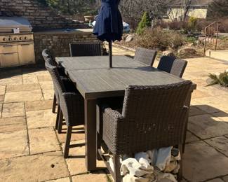 wicker style patio set 