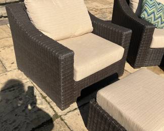 wicker style patio set 