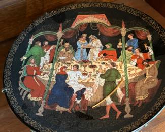 Collections of Russian richly decorated plates