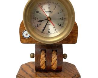 Vintage Maritime Naval Desk Clock