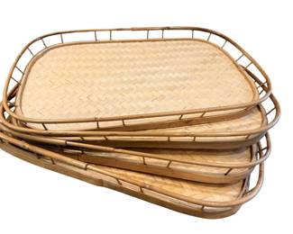 Vintage Rattan Trays