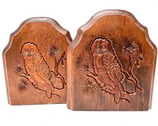 Vintage Owl Bookends