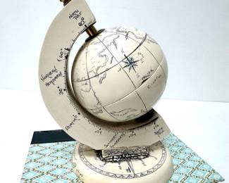 Whaleship Leonora Desk Globe Book End