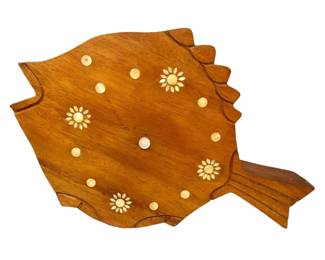 MCM Carved Wooden Fish Decor