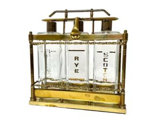 Vintage Brass Liquor Caddy
