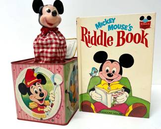 Vintage Mickey Mouse Jackinthebox  Disney Rhymes Book