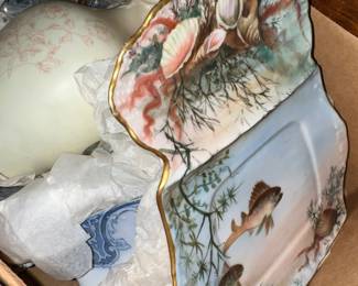 OMG Sooooooo Gorgeous!! T and V Limoges France Depose Fish plate (only one!!!!) **