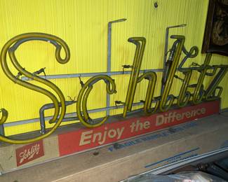 Schlitz Beer Sign with issues, as shown