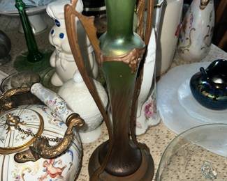 Splendid Vase Tiffany style but no signature, Art Deco GORGEOUS !!