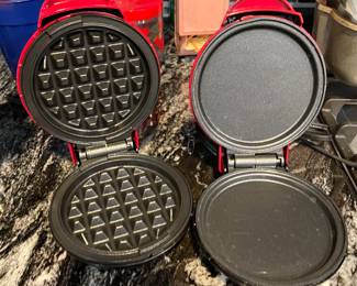 Mini Dash waffle maker and pancake grill. 