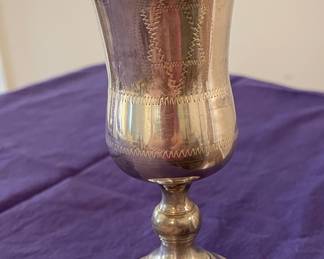 Sterling silver Kaddish cup. 