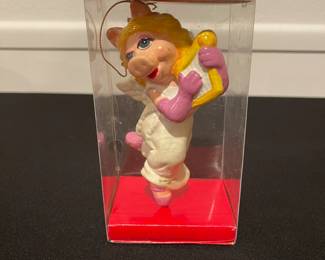 The Muppets Miss Piggy Christmas ornament, new in box.