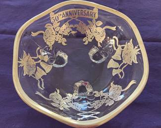 Sterling silver 50th anniversary footed bowl. Exquisite!