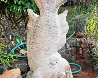 Huge cement Koi