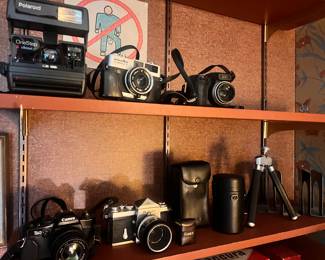 VINTAGE OFFICE - LOADED WITH CAMERAS