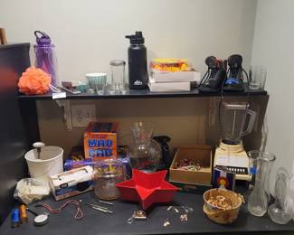 vases, holiday earrings, games, decor 